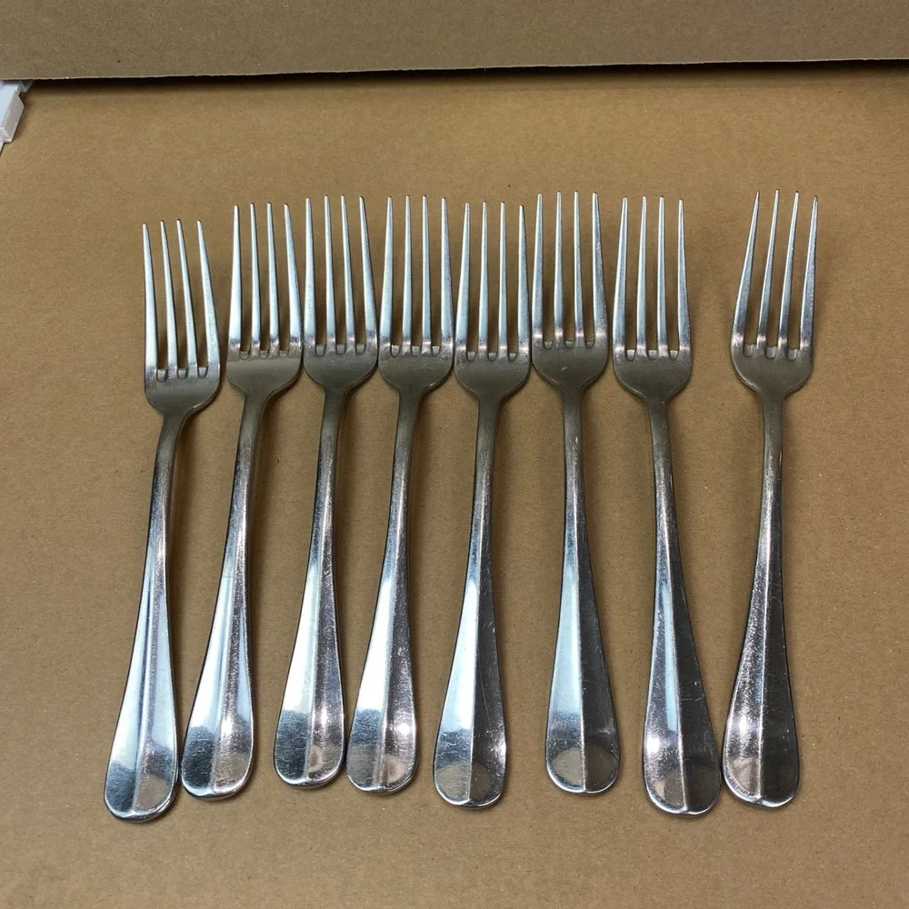 Roberts & Belk 18/10 Stainless Steel Flatware Set 33pc Silver Knives Forks Spoon